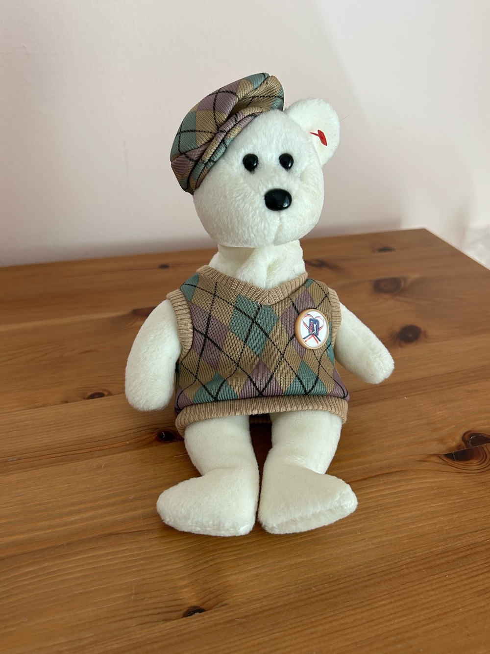 Ty Beanie Baby “Tour Teddy” the PGA Golf Bear